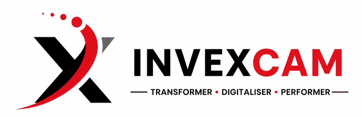 Logo officiel d'Invexcam – Audit, Digitalisation, ERP, Reporting et Automatisation.