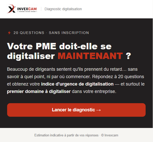 Diagnostic Digitalisation PME Invexcam