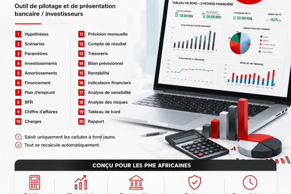 Simulateur Financier & de Rentabilité pour PME Africaines (Excel)