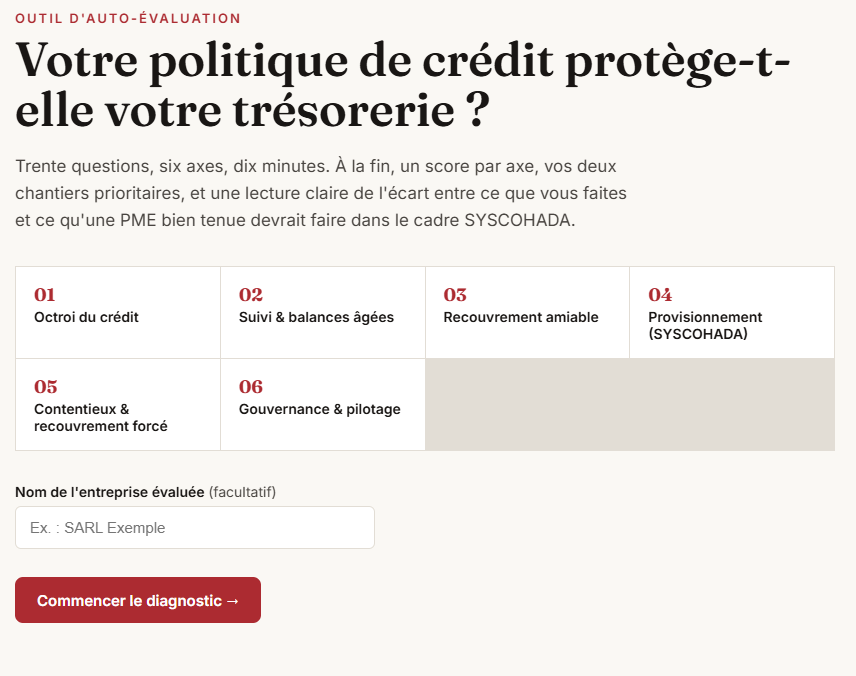Diagnostic trésorerie Invexcam